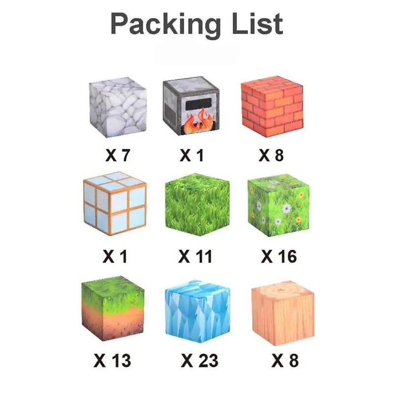 Knick Knack Magnetic World Building Blocks Set | Mini Themed Magnetic Cubes for Kids Ages 3 and Up (88 Pieces) - Image 5